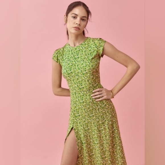 Reformation Gavin Green Midi Dress - Samantha - Size 6 - open to trade for an 8 - Picture 9 of 9